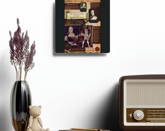 The Tudor Times - A Tudor History Tabloid - Acrylic Wall Clock