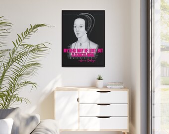 Anne Boleyn - The Autograph - POP version - Matte Canvas, Black Frame