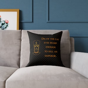 Cleopatra, Women&#39;s History Square Pillow, Eye of Horus Print