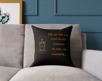 Cleopatra, Women's History Square Pillow, Eye of Horus Print