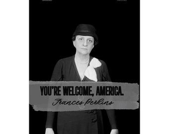 Frances Perkins Matte Poster, Vertical Wall Art for History Buffs, Great Depression Era Gift, Political Activist Decor, New Deal