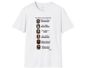 The Wives of Henry VIII - Tudor History - Unisex Heavy Cotton Tee