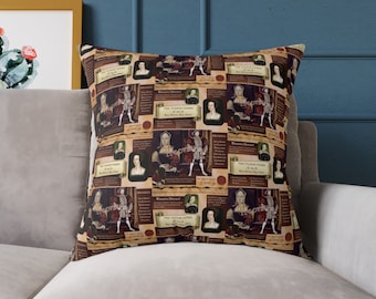 The Tudor Times - A Historical Tabloid- Square Pillow