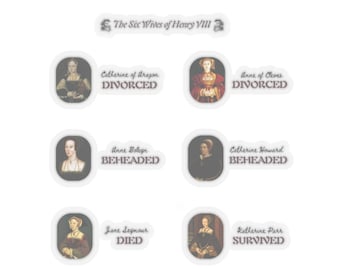 The Wives of Henry VIII - The Six Stickers