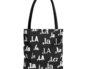 Kamala - ,LA , comma la, in multiple fonts custom print - the Tote bag, Kamala Harris for President