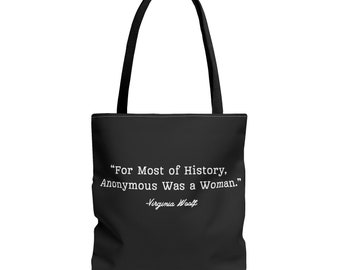 Virginia Woolf Feminist Tote Bag
