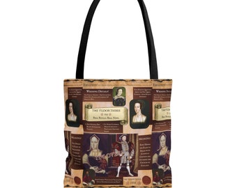 The Tudor Times, History Tabloid Pattern, Tote Bag