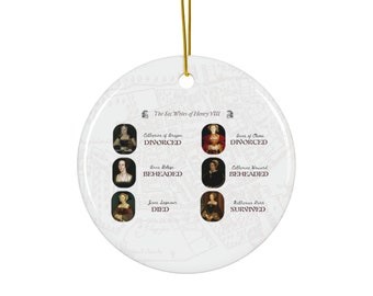 Wives of Henry VIII - Ceramic Ornaments (1pc, 3pcs, 5pcs, 10pcs)