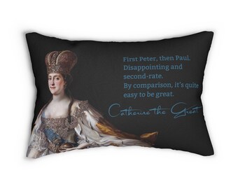 Catherine the Great, Spun Polyester Lumbar Pillow