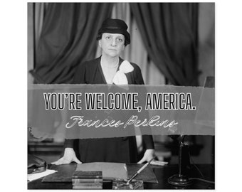 Frances Perkins, Women of History - Square Stickers, Indoor\Outdoor