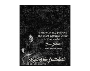 Clara Barton, Angel of the Battlefield- Crushed Velvet Blanket