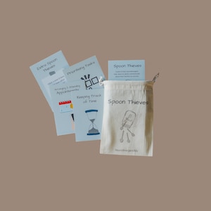 Recurso educativo sobre autismo, TDAH para niños y adultos. Baraja de cartas "Ladrones de cucharas".