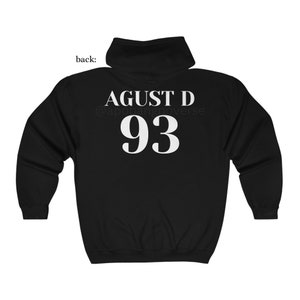 Agust D, Suga, Yoongi, Unisex Heavy Blend™ Full Zip Hoodie Sweatshirt