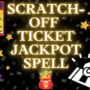 Zaklęcie szczęścia Millionaire Scratch-Off - Zaklęcie na pieniądze i sukces w grach hazardowych i jackpotach - Tylko duże wygrane - Zostań bogaty dzięki zaklęciu jackpota