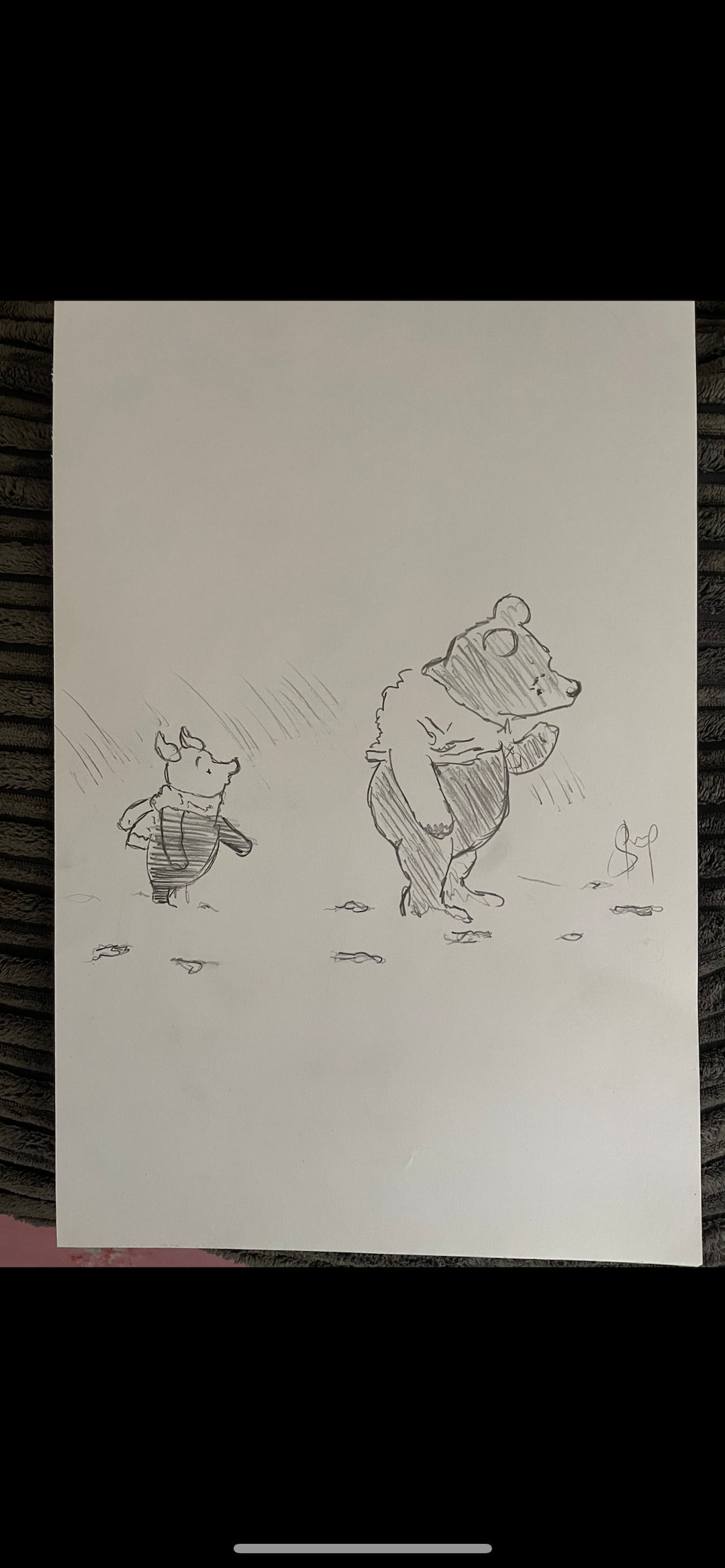 Winnie the Pooh and Piglet Sketch - Etsy