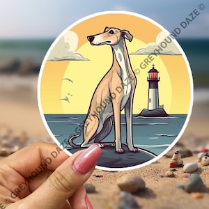 Decalcomania in vinile rotonda del faro di Greyhound