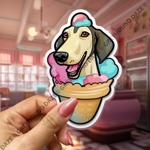 Greyhound Ice Cream Sunday Vinyl Decal
