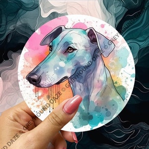 Greyhound Pastel Vinyl Decal
