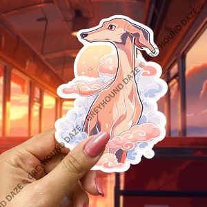 Greyhound Anime Cloud Vinyl Decal