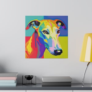 Greyhound Matte Canvas Pop Art Print