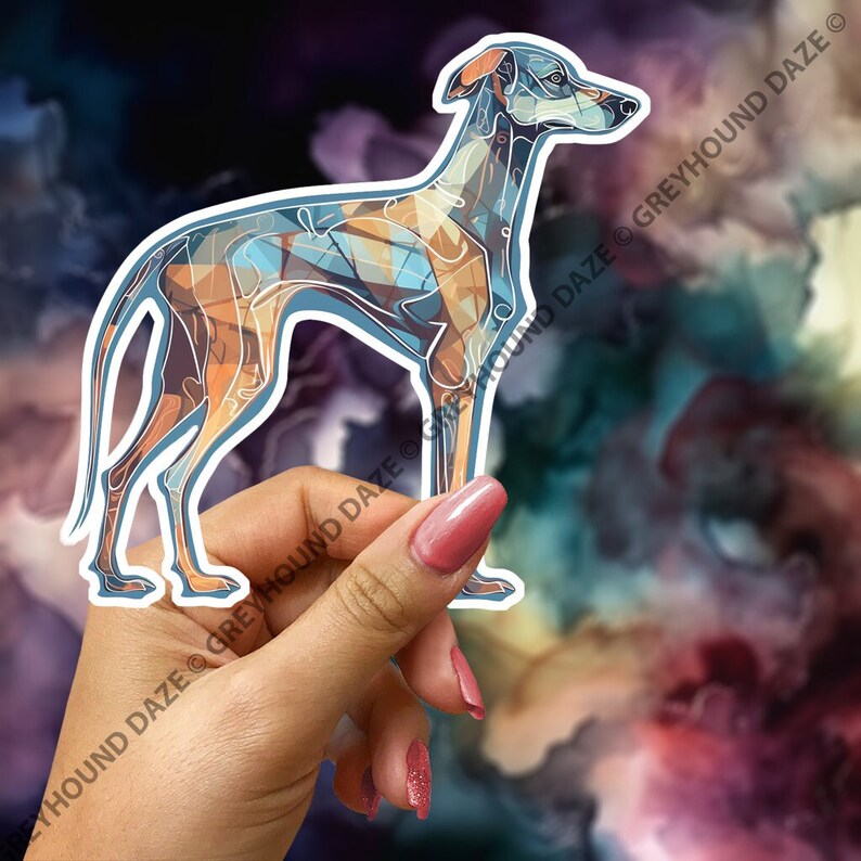 Greyhound Abstract Vinyl Die-cut Decal - Etsy