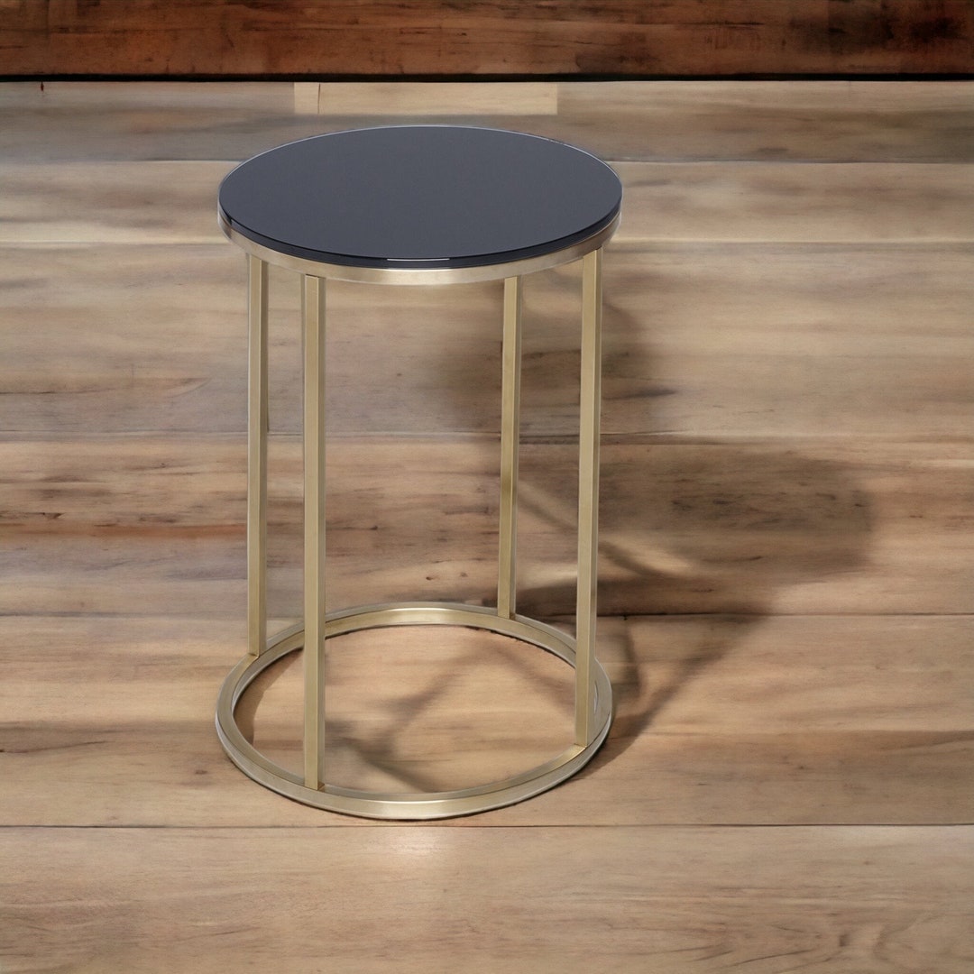 Kensal Round White Bedside Table Round Bedside Table / White Bedside