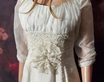 1940's wedding dress/Altered Antique dress/Lace Antique dress/Rare Antique dress.