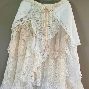 Luxury Lace Skirt/Stunning floor length Boho bridal skirt/ Antique &Vintage lace skirt/ Hippy bridal/shabbychic wedding/ Fairy skirt.