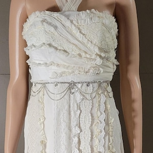 Handmade Lace Gown/Lace Wedding Dress/Victorian Style gown/Alternative wedding dress/one-of-a-kind gown.