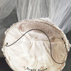 Vintage mössslöja/Vintage brudslöja/Mössslöja i Jackie Onassis-stil från 1960-talet/Sällsynt brudslöja. bild 2