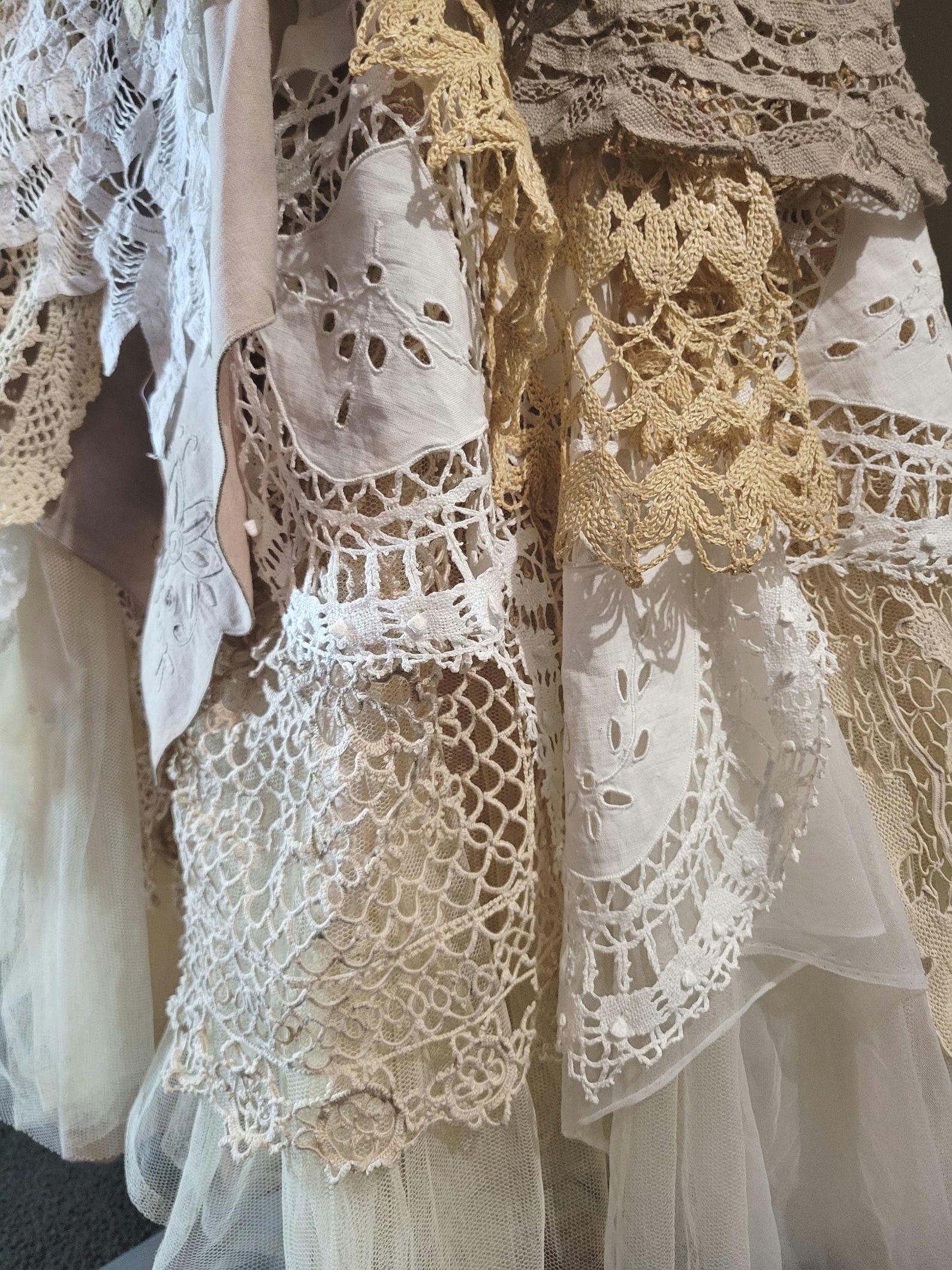 Luxury Alternative Shabby-chic Skirt/ Boho Style Lace Skirt/linen and ...