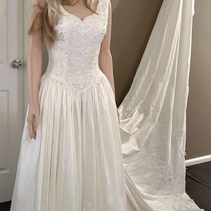 Exquisite Bespoke Vintage Gown/Vintage wedding dress/Hand- Made wedding dress/Altered Vintage wedding gown.