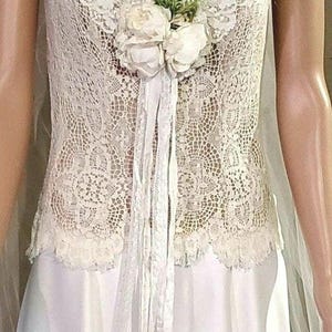 Elegant Boho Wedding Dress/Vintage and Antique lace dress/Alternative wedding dress/Victorian dress/exclusively designed & hand-made.