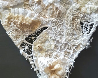 Fragmento de encaje decorativo para colgar corazones de amor / Regalo de boda / Regalo de San Valentín