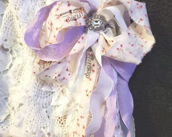 Falda de cinta de seda cruda y algodón orgánico / falda boho / falda gitana / falda de festival.