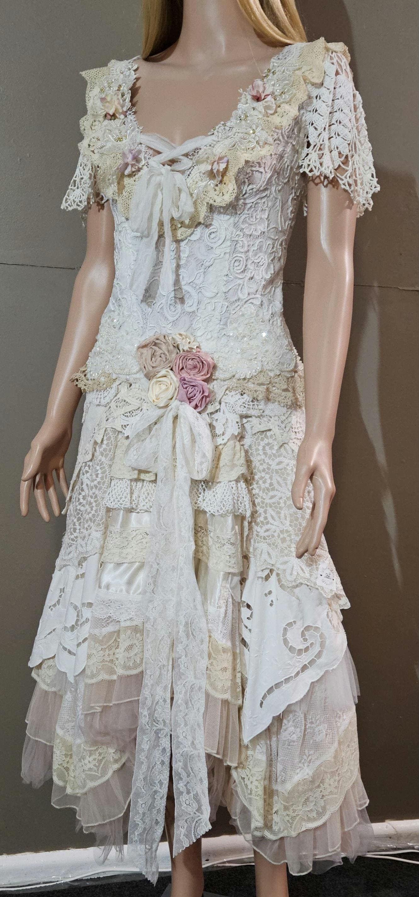 Vintage Lace Layered Gown
