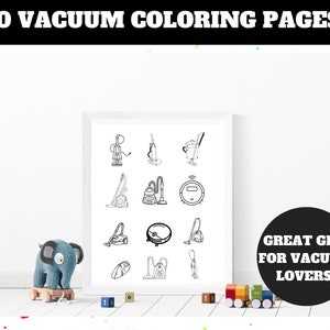 Vacuum Coloring Pages for Kids and Vacuum Enthusiasts | 70 Pages of Vacuum Cleaners to Color | Vacuum Cleaner Coloring Book