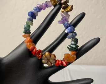 Rock Bracelet With Glass Bead