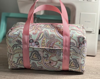 Paisley Boxy Bag avec poignées - trousse de toilette - trousse de maquillage - sac à main