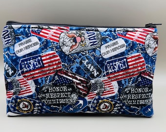 The Navy Wristlet - Armed Forces Wallet - Clutch - The Navy