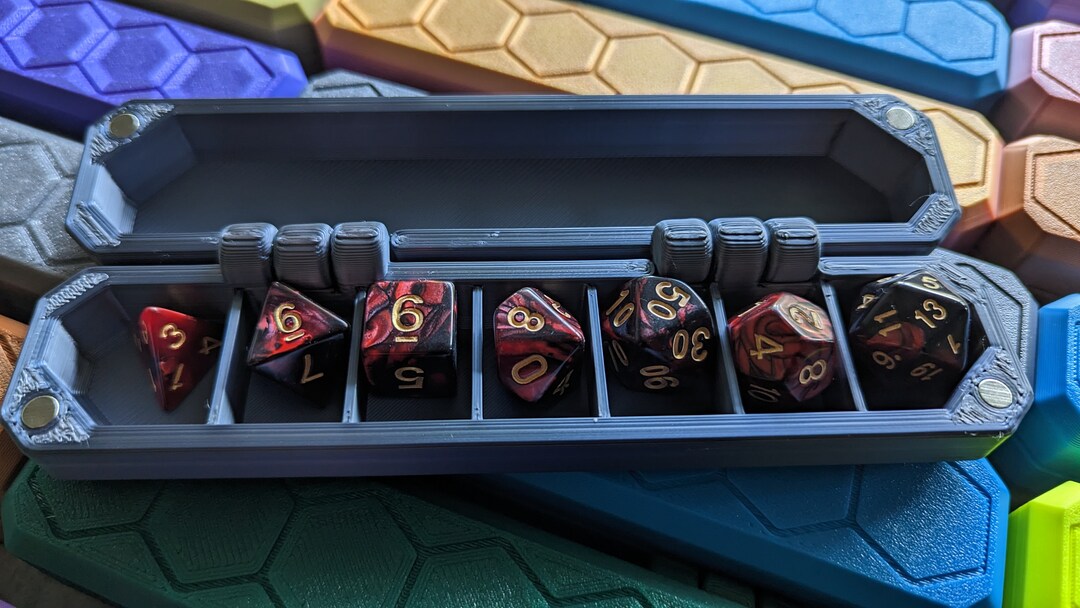 3D Printed Table Top Dice Box With Dice Etsy