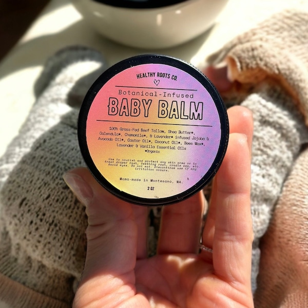 Whipped Grass Fed Tallow Cream | Baby Balm | Baby Shower Gift