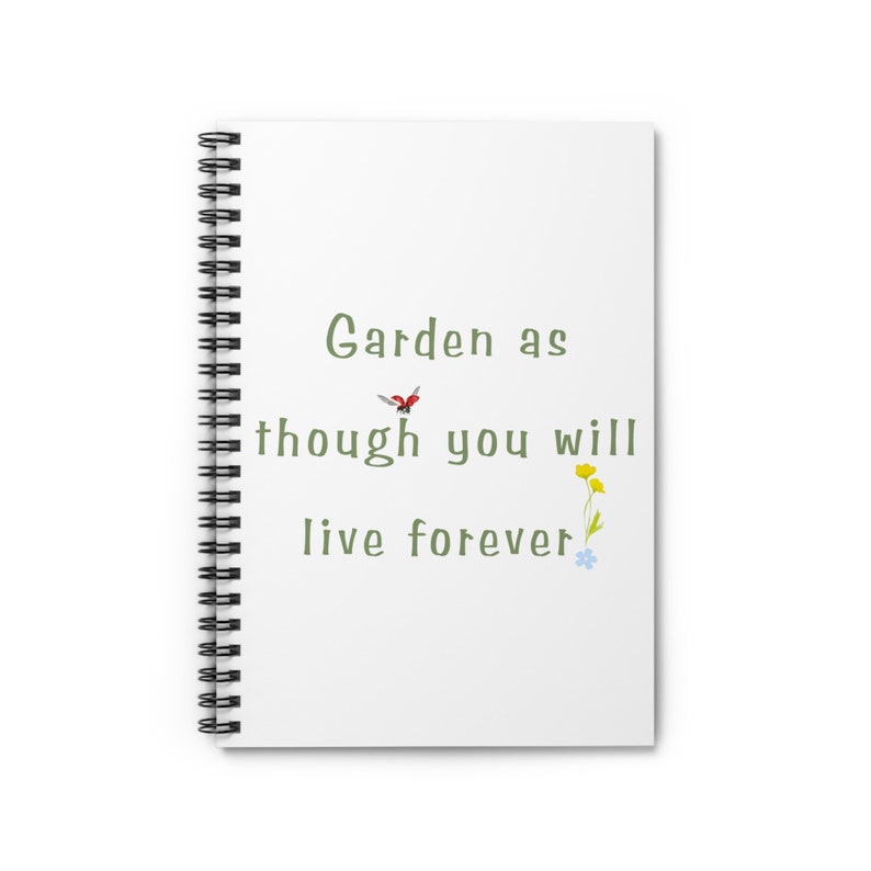 Inspirational Garden Spiral Notebook | Ruled Line Journal and Garden ...