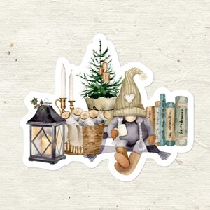 Cozy Winter Spirit Sticker | Cottagecore Holiday Vibes