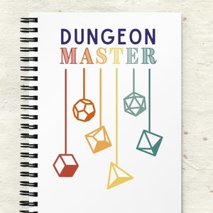 Dungeon Master Rainbow Dice Notebook – DnD-dagboek voor Game Masters