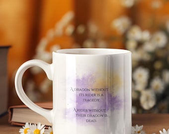 Dragon Without Its Rider Mug | Empyrean Series Inspired Fantasy Mug