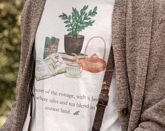 Cottage Core Unisex Camiseta de manga larga / Cuentos y té en la tierra más acogedora