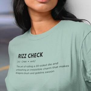 Rizz Check Unisex Tee | Dungeons and Dragons Shirt version 4