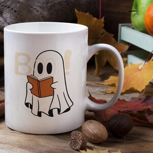 Ghostly Reader Mug | Boo! Halloween Mug