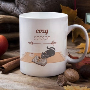 Reading Cat Mug | Embrace Cozy Season